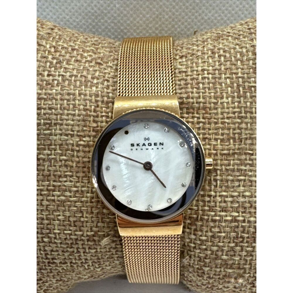 Skagen Freja 358SRRD Women Rose-Tone Steel Mesh Analog Dial Quartz Watch JNA956